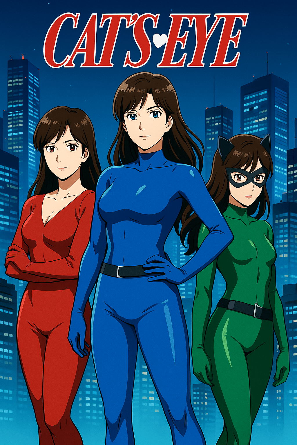 新作アニメ風のキャッツアイ三姉妹イラスト